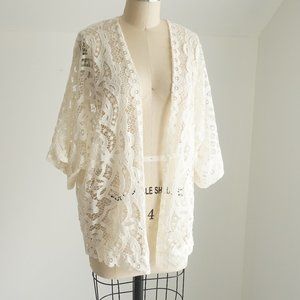 Karen Kane Ivory Lace Kimono